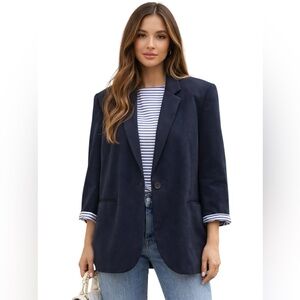 Nicole Miller Vintage Oversized Preppy Striped Lined Blazer Women’s XL